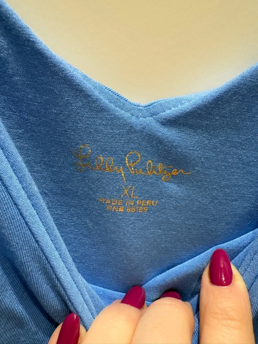 Lilly Pulitzer Bright Blue Ruffle Tank Top - Picture 2 of 3